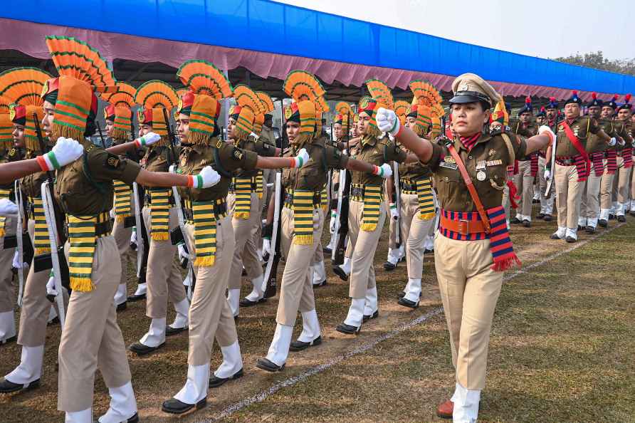 Republic Day parade rehearsal in Tripura