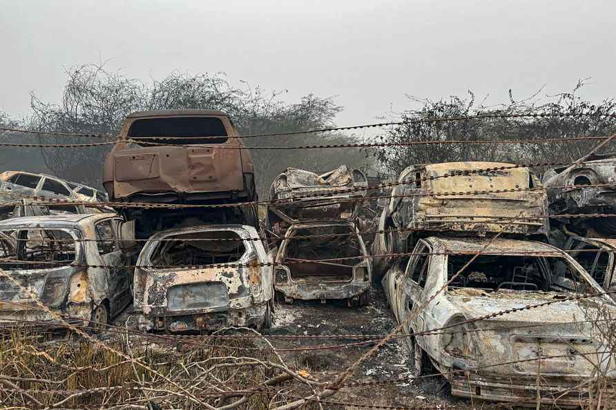 Vehicles kept at police yard gutted in fire