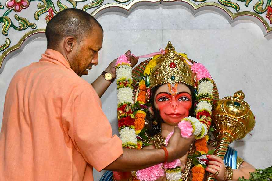 Adityanath celebrates Hanuman Jayanti
