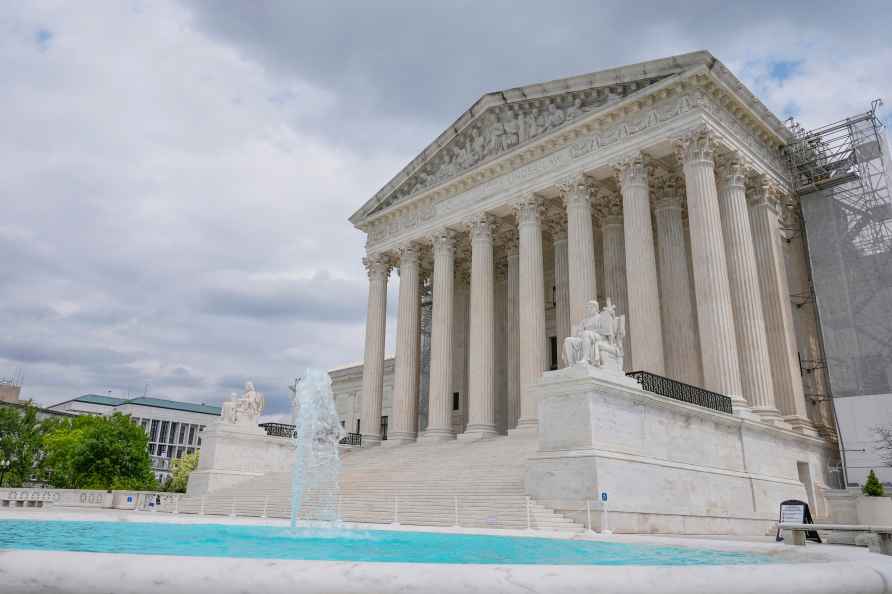 The U.S. Supreme Court is seen, Thursday, April 25, 2024, in Washington...