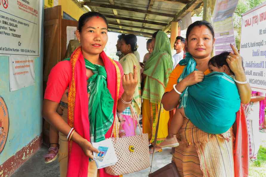 Voting during LS polls in Assam