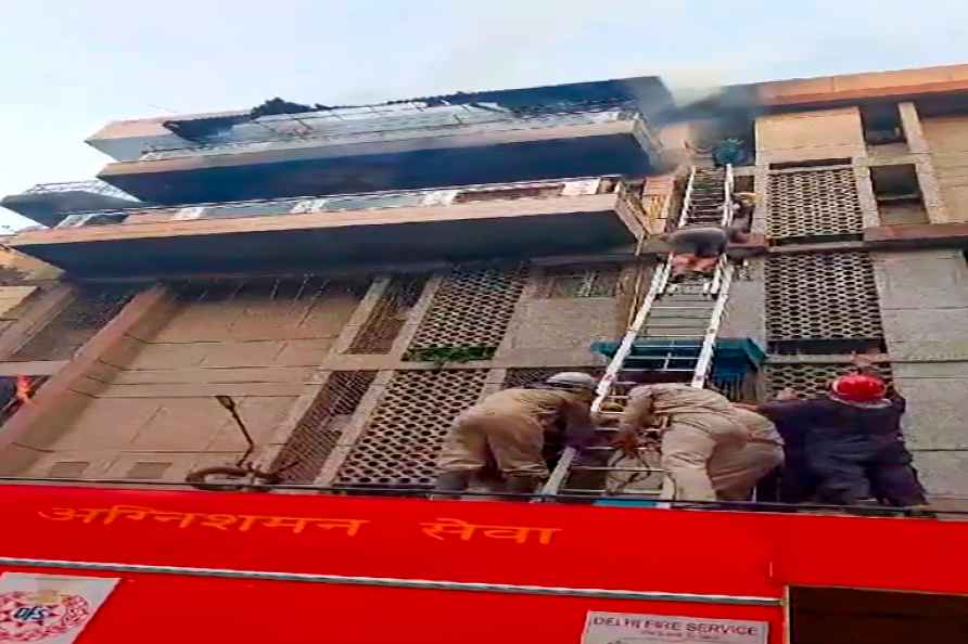 Fire at a residential building in Delhi