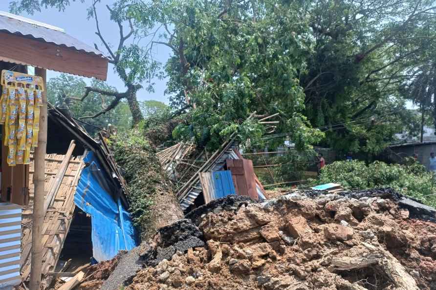 Thunderstorm damages house in Tripura
