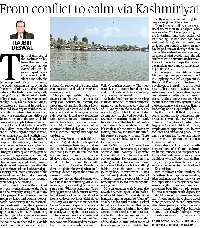 From conflict to calm via Kashmiriyat